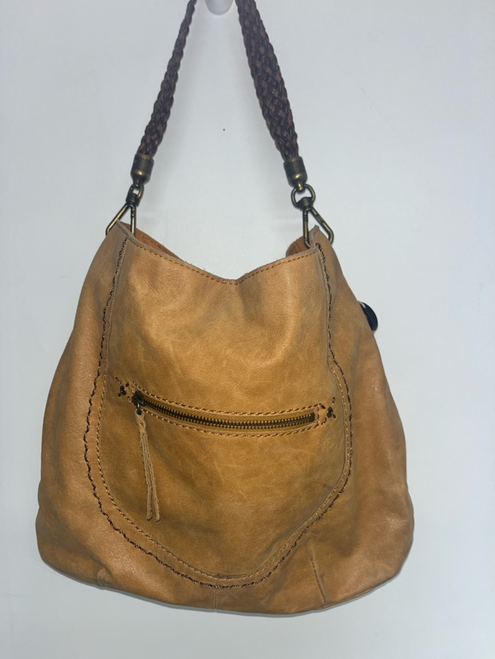 The Sak Bohemian Tan Leather Shoulder Bag, #leather #boho #indie - Picture 4 of 9